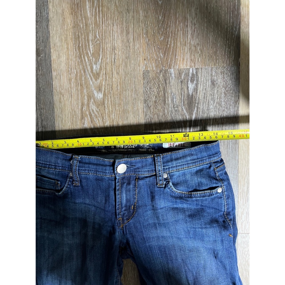IT‎ Jeans Hottie Flare Jeans Womens 26 Blue Excellent Dark Wash Wide Leg Stretch - Picture 4 of 9